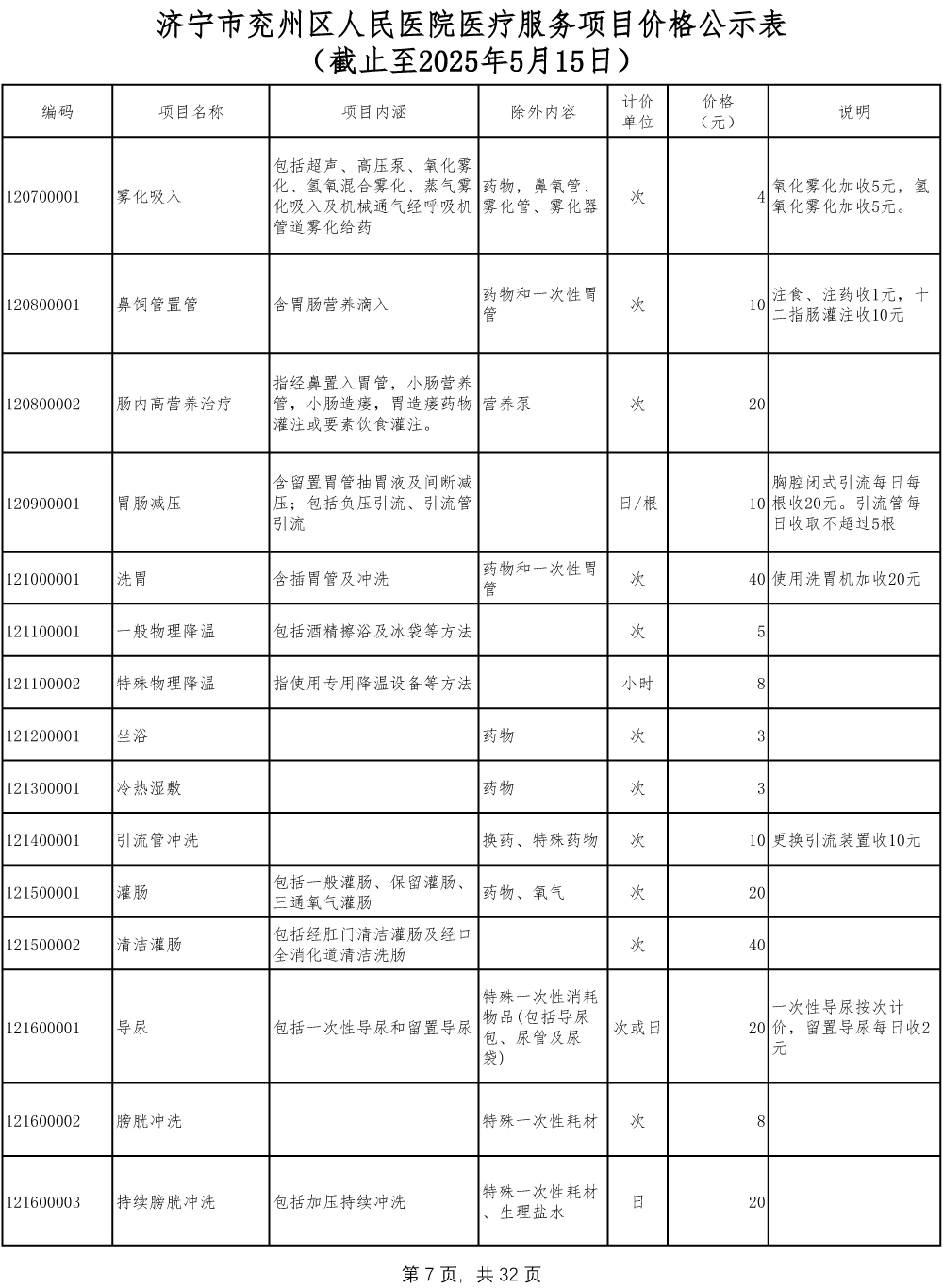 济宁市兖州区人民医院医疗服务项目价格公示表-7.jpg